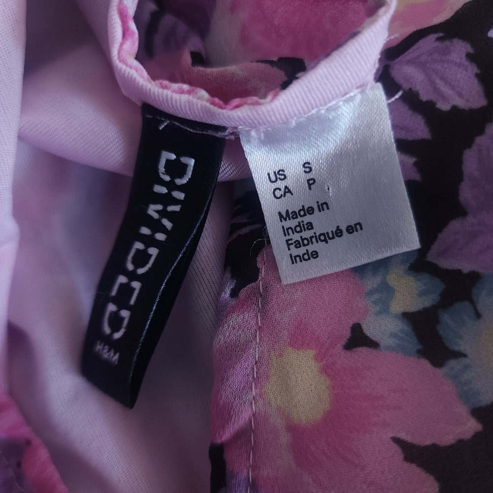 Sexy Floral Puffed Sleeve Dress Pink Size Small Barbiecore Coquette - Picture 11 of 12